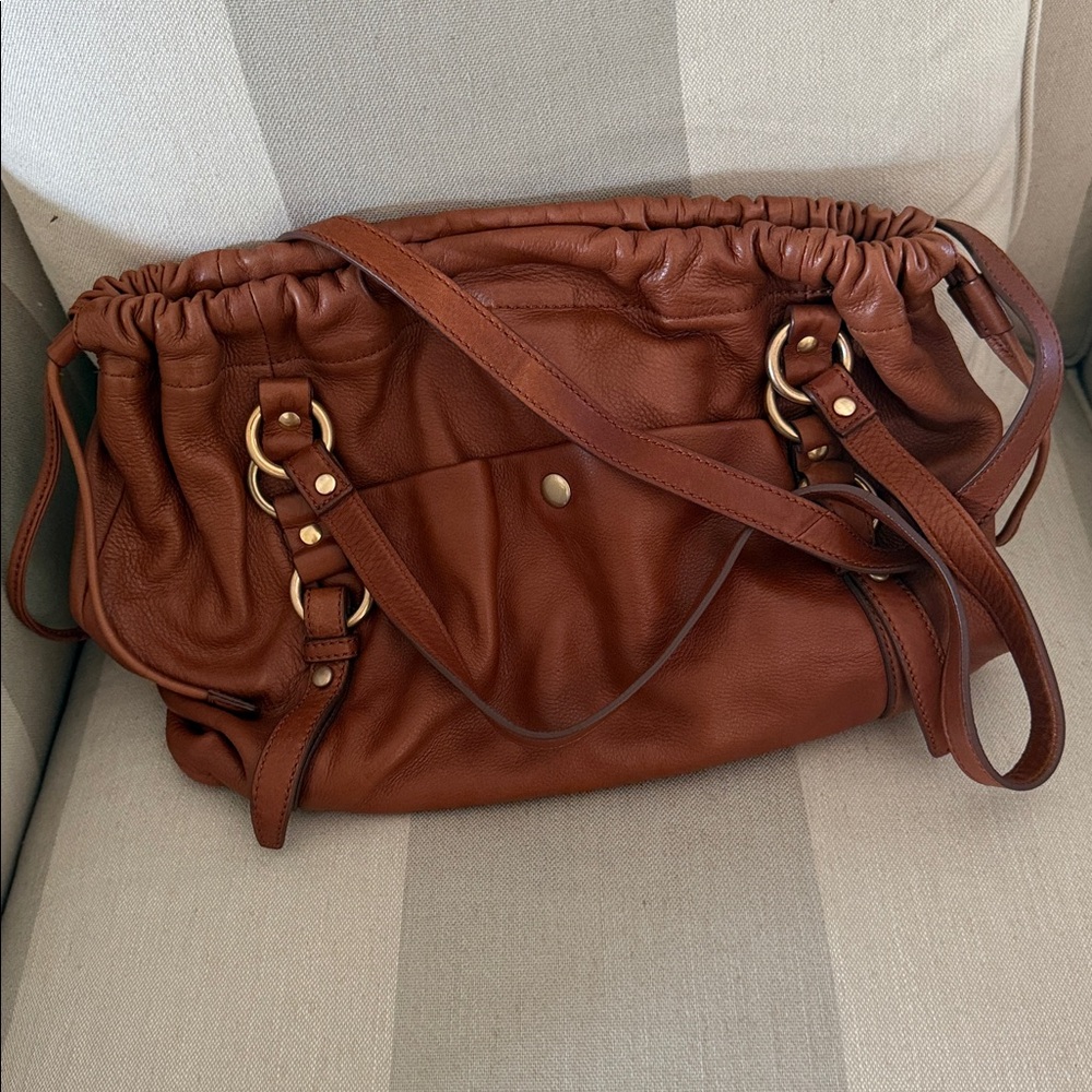 J. Crew Tan Leather Shoulder Bag 100% leather - Picture 2 of 12